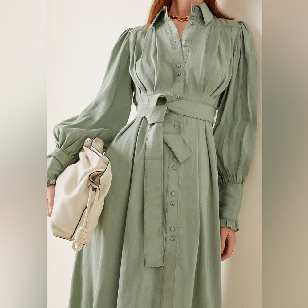 Aje linen silk dress